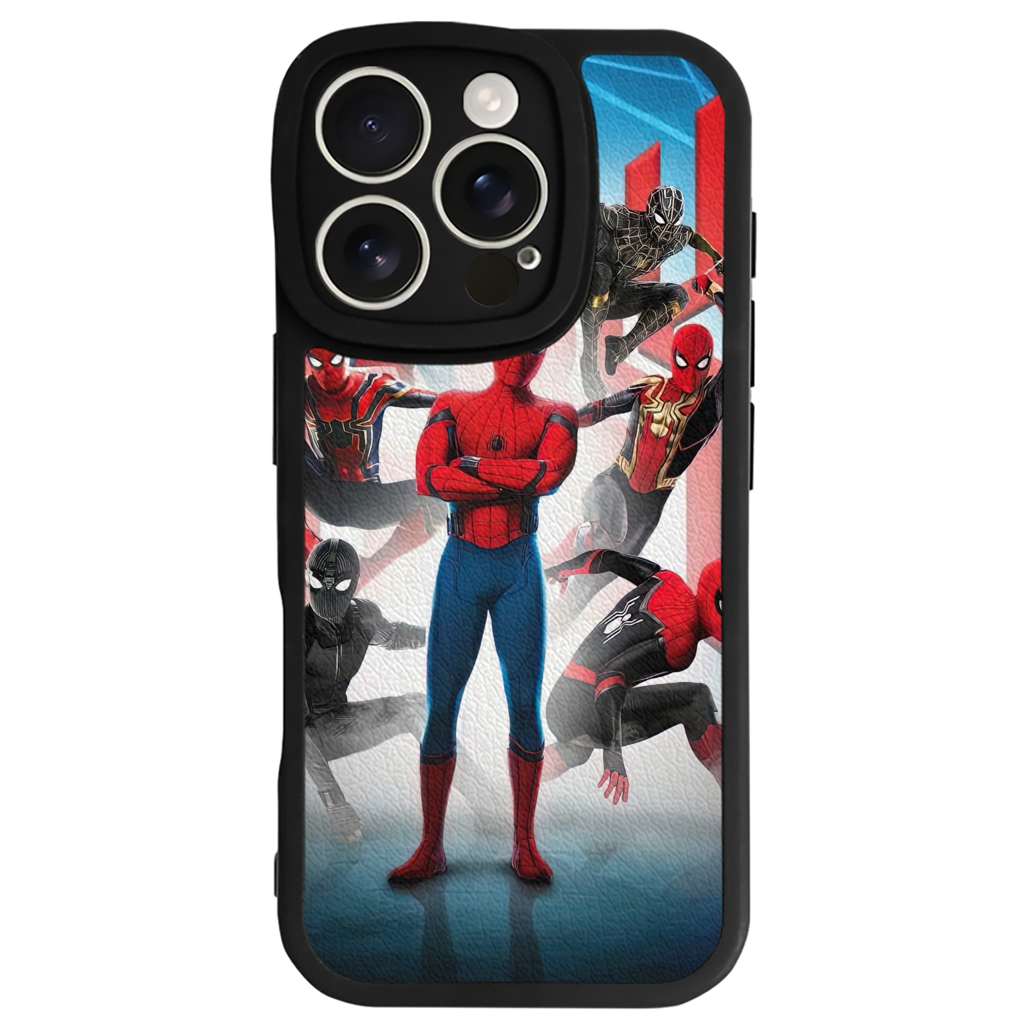 Spider Man スパイダーマン 【iPhone 16シリーズ対応】シリコンスマホケース（レザー調） 材質：シリコン